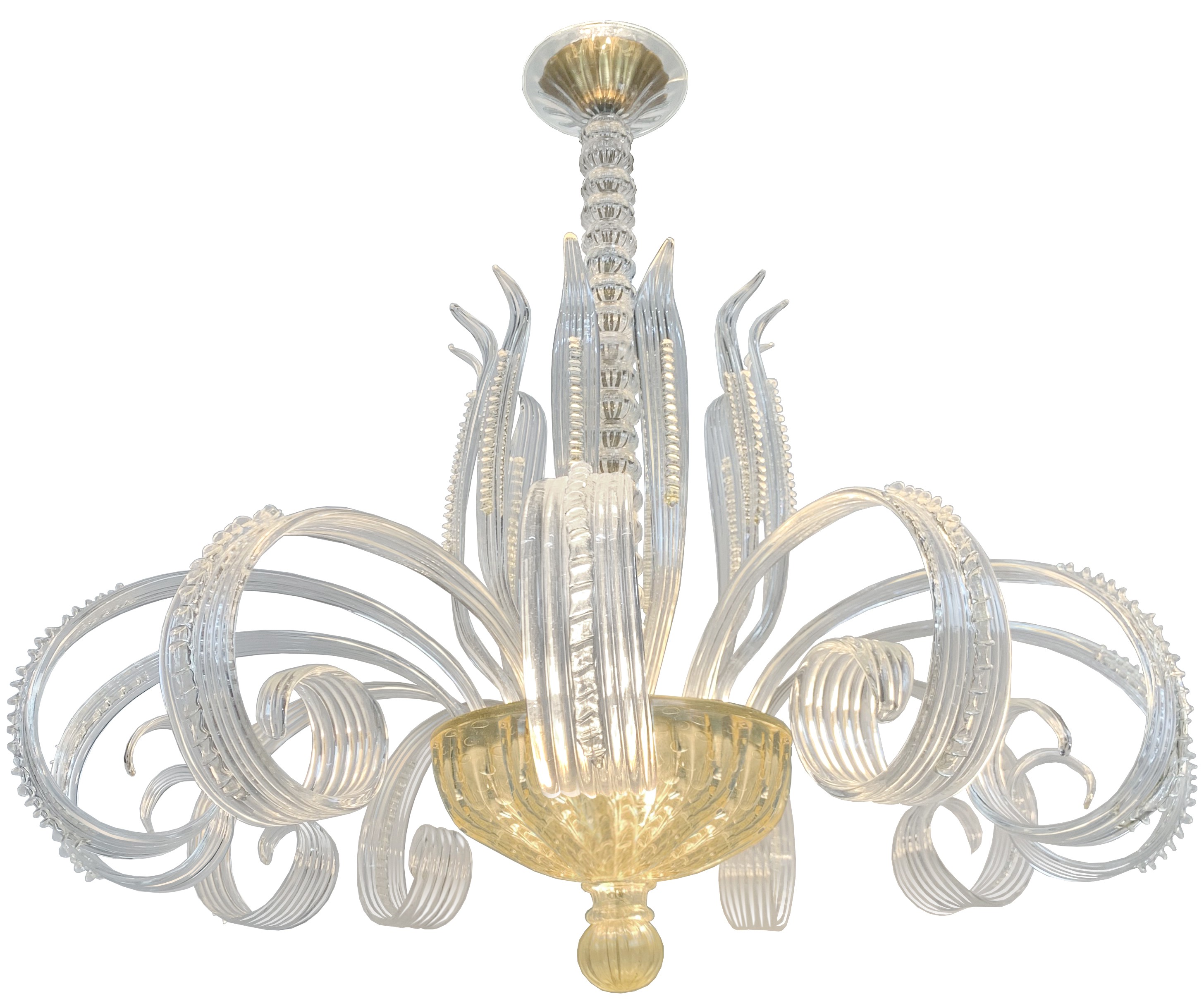 Large Seguso vetri d arte chandelier 1940's