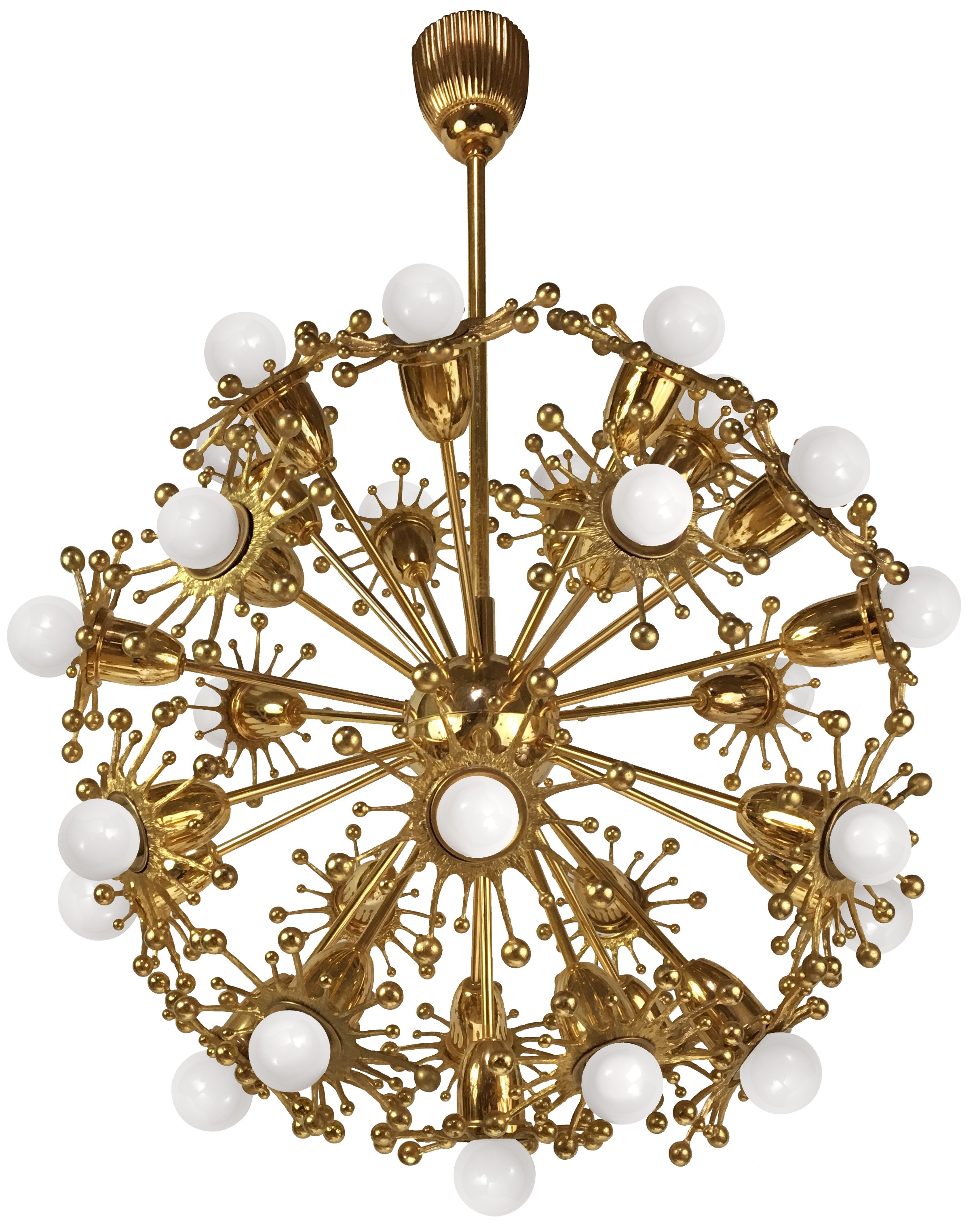 Gilt Brass Sputnik Chandelier by Palwa Chandeliers and Pendants