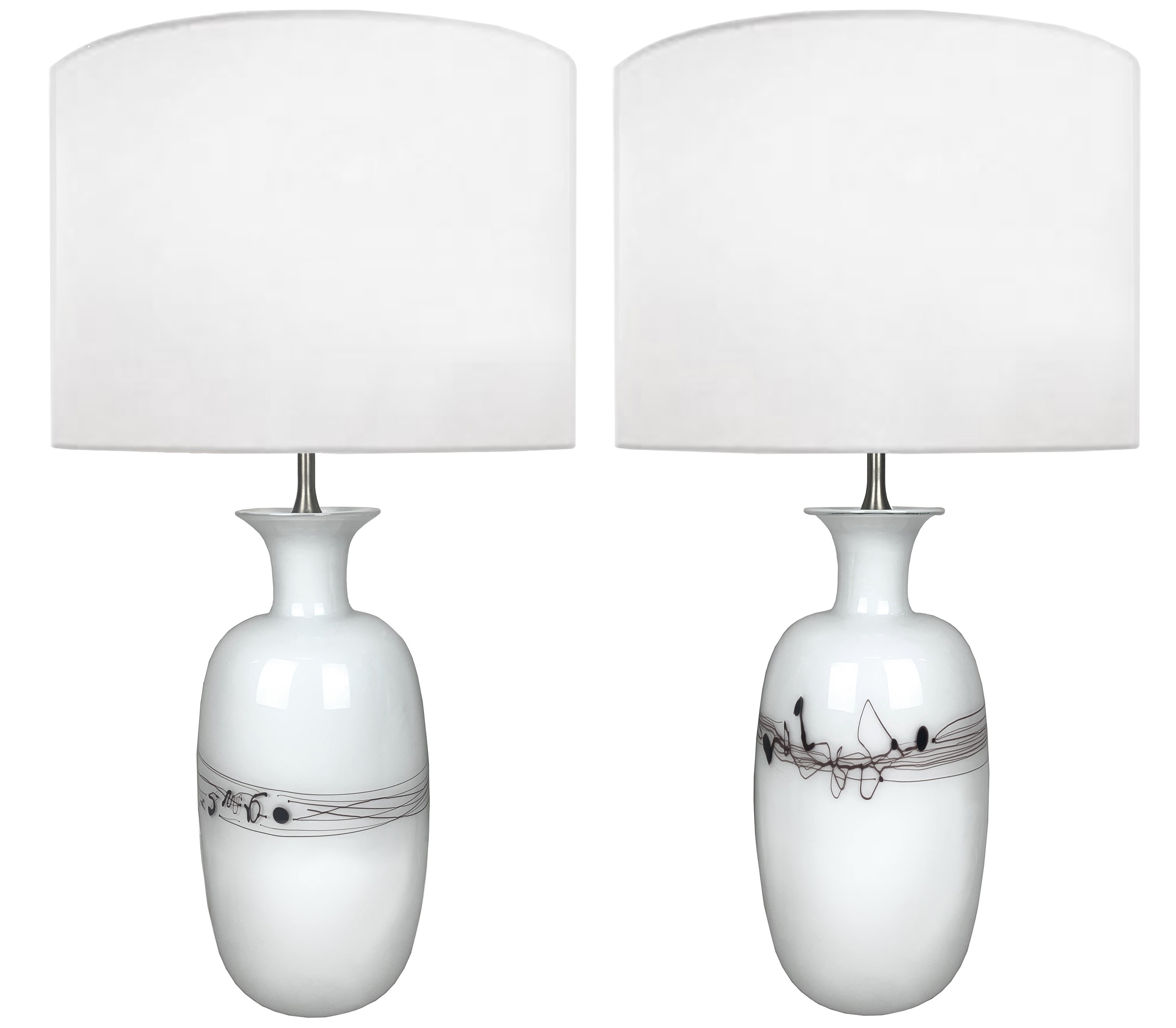 Pair of Holmegaard Lamps Designed by Michael Bang 
