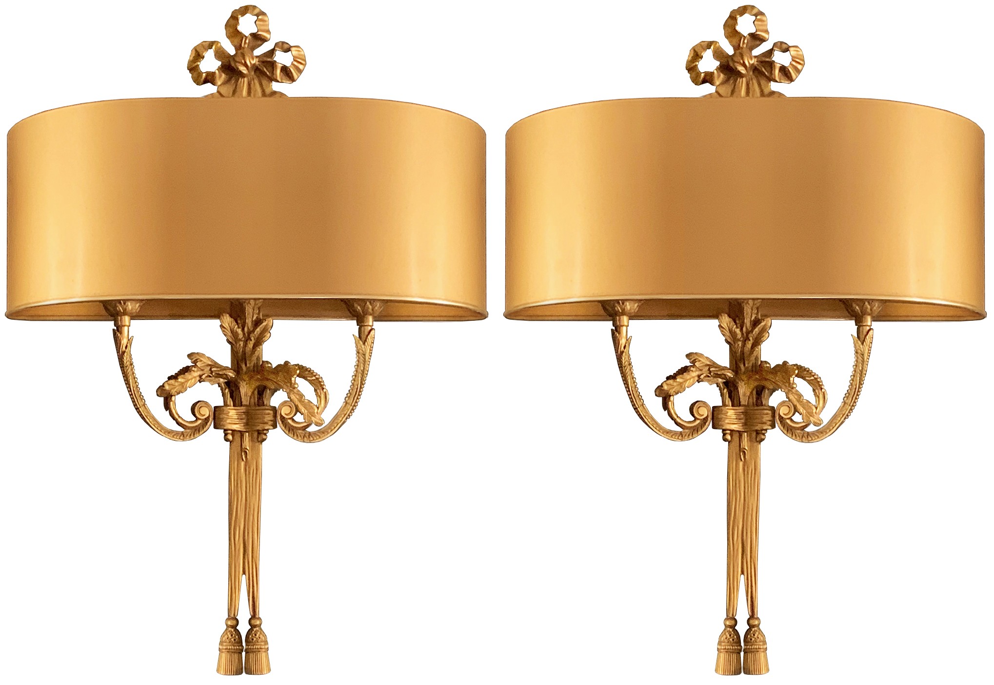 Pair of Gilt Bronze Sconces by Maison Charles