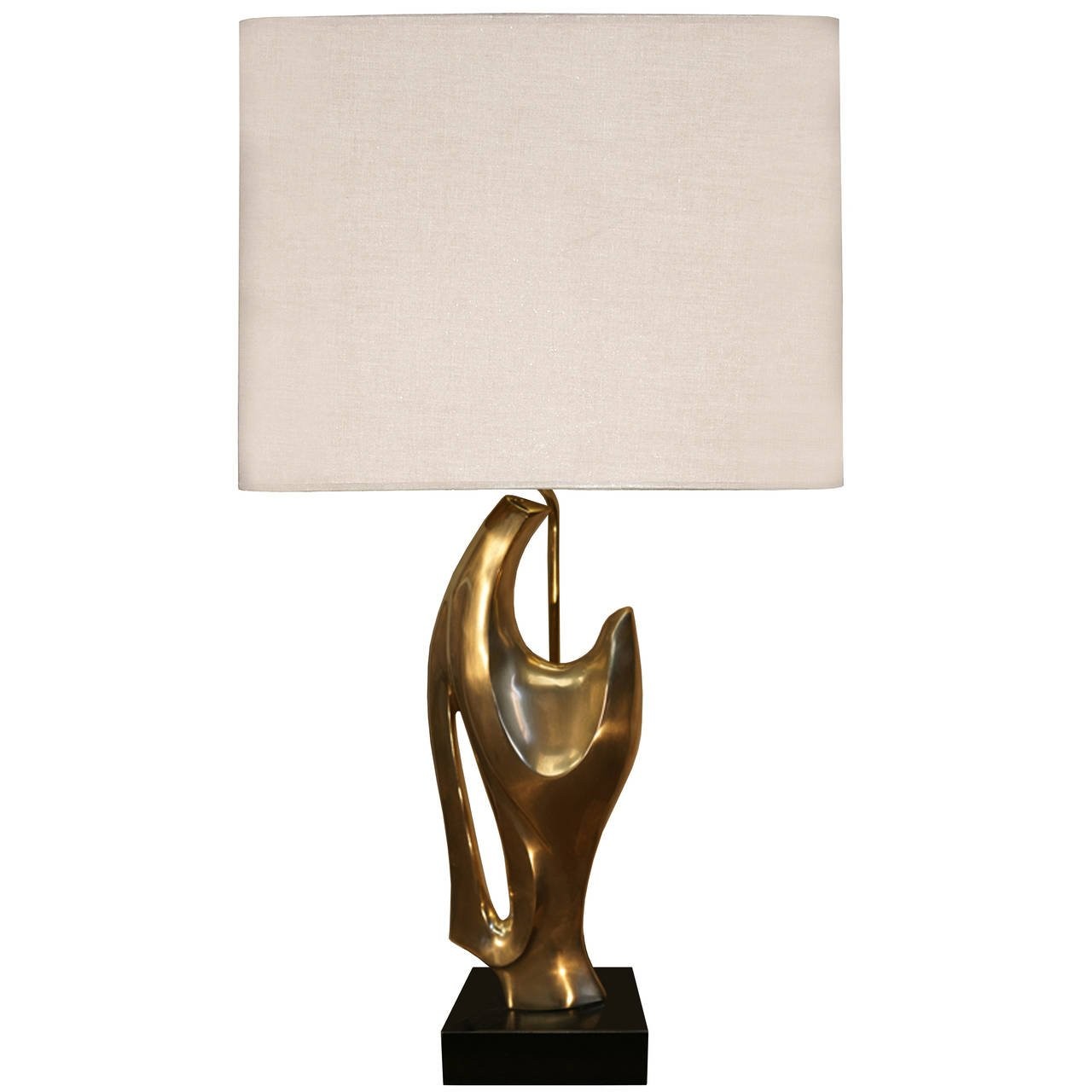 Philippe Jean Abstract Sculptural Bronze Lamp