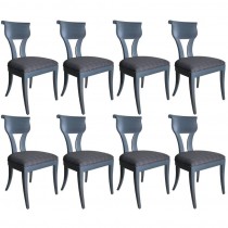 Set of Eight Austrian Grey Chairs