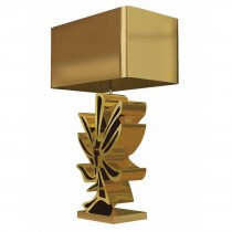 Large Cast Bronze Flower Lamp