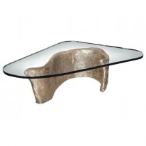 Bronze and Glass Coffee Table Designed by Craig Van Den Brulle