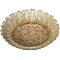 Large Flush Mount by Flavio Poli for Seguso, 1950s