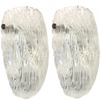 Pair of Textured Glass Sconces by Barovier (Three Sconces Available)