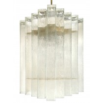 German Textural Glass Chandelier by Doria (Two Available)