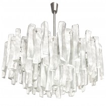 Very Rare Large Tiered Glass Chandelier by J.T. Kalmar