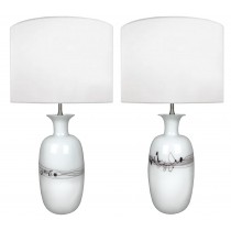 Pair of Holmegaard Lamps Designed by Michael Bang 