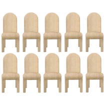 Karl Springer Set of Ten High Back Upholstered Chairs