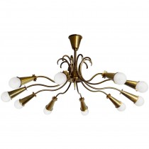 Oscar Torlasco Large Brass Ceiling Fixture Chandelier