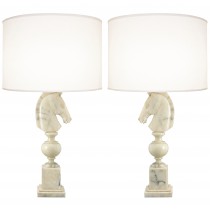 Pair of 1960s Italian Alabaster Lamps
