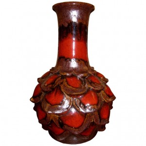 West German Ceramic Flower Petal Vase by Walter Gerhards