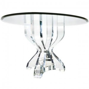 Clarion Lucite and Glass Dining Table