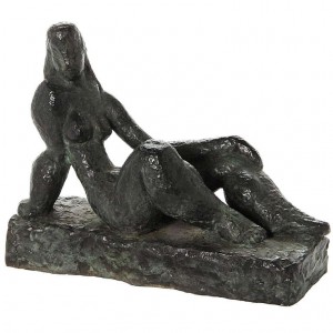 Helge Holmskov (1912 - 1982) "Model" Bronze Reclining Figure