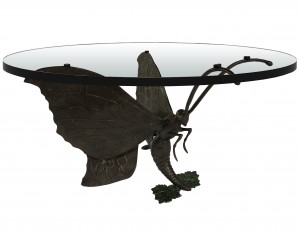 Bronze Butterfly Coffee Table Base by Jacques Duval-Brasseur