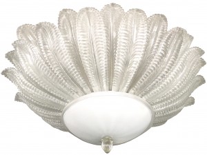 Large Barovier & Toso Flush Mount Chandelier