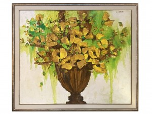 Large Flower Oil Painting by Waldrip Taylor