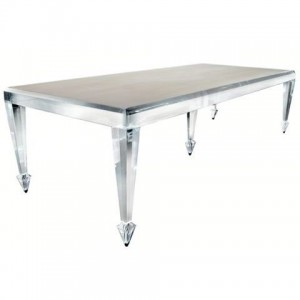 Pentandria Lucite & Stone Dining Table by Craig Van Den Brulle