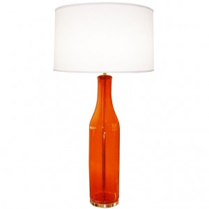 Blenko Large Orange Glass Lamp