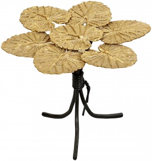 Pair of French Water Lily Leaf Bronze Tables