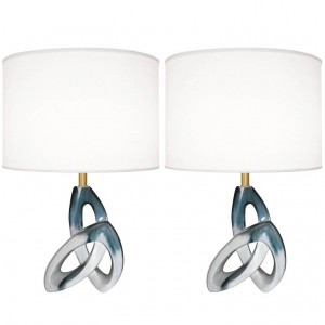 Pair of Sculptural Ceramic Lamps