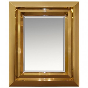 Custom Brass Beveled Mirror